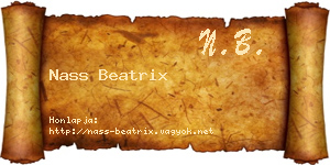 Nass Beatrix névjegykártya
